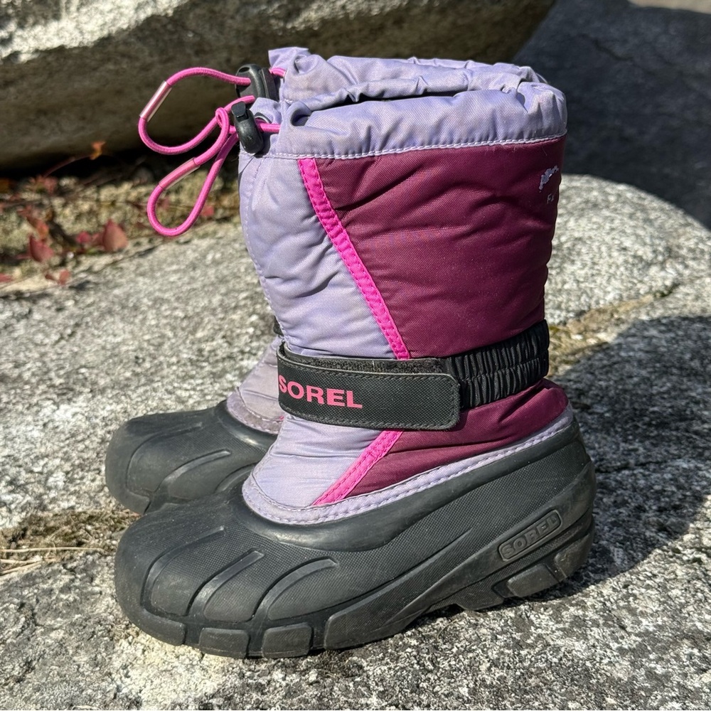 SOREL Kids Flurry Purple/Pink Winter Snow Boots